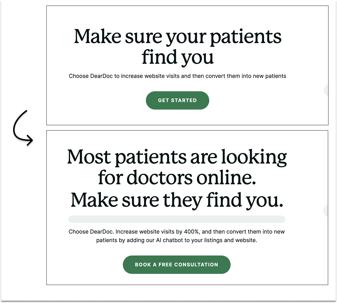 B2B copywriting example