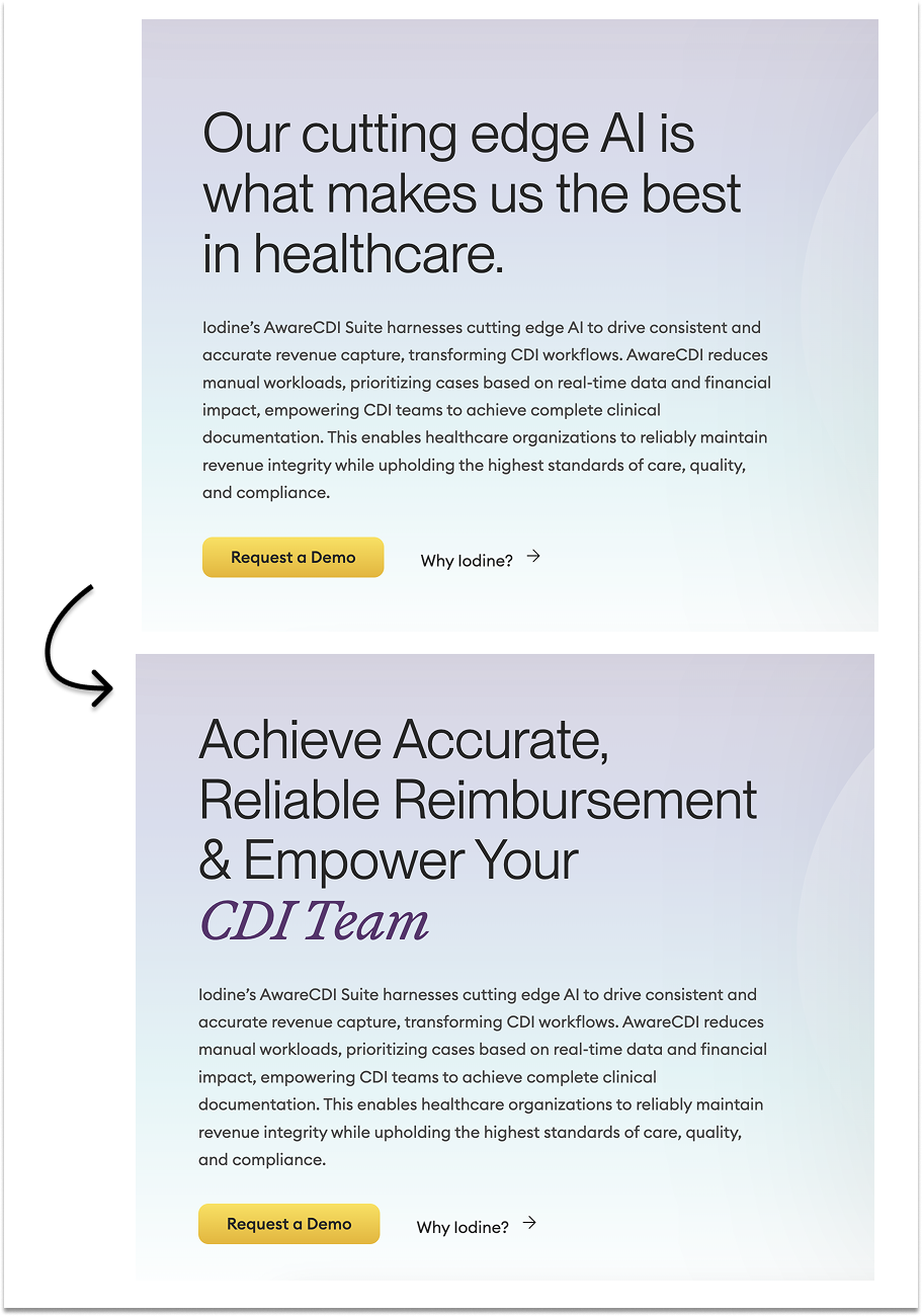 B2B copywriting example
