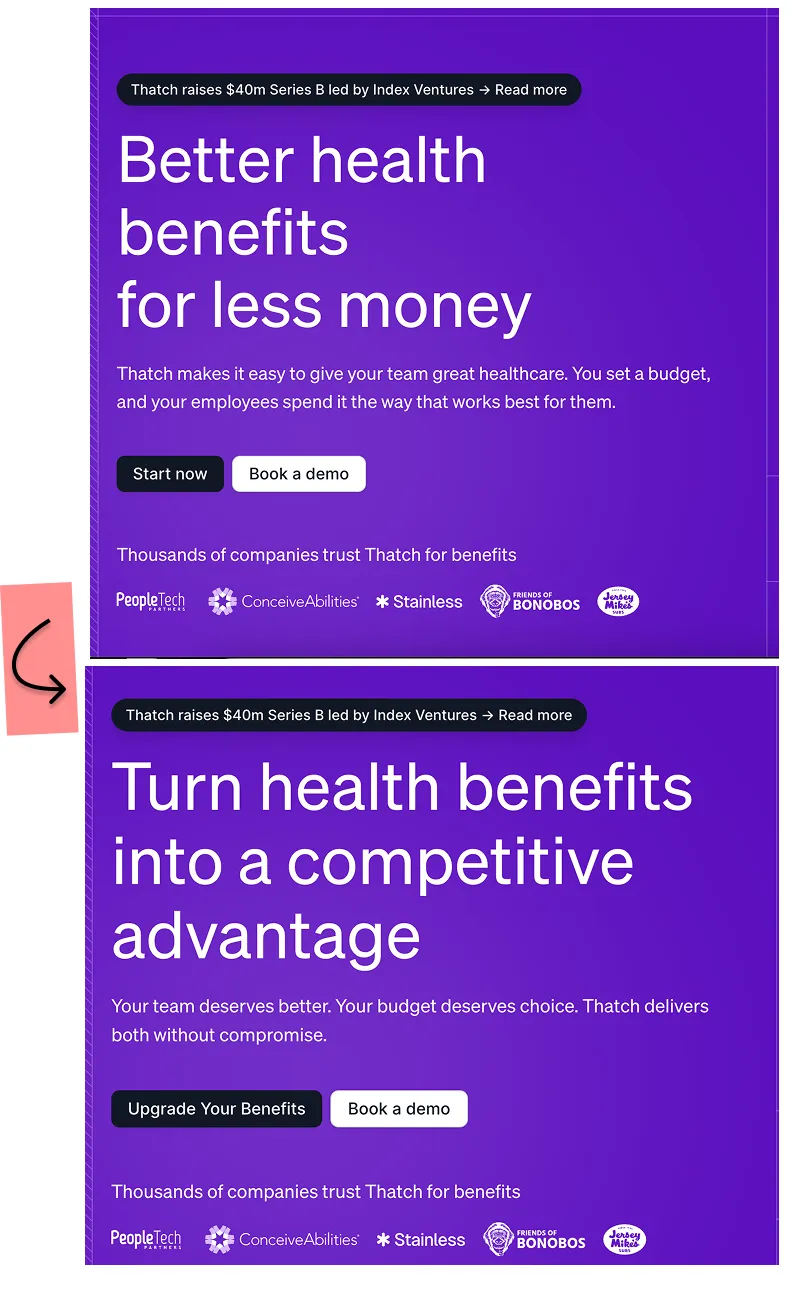 B2B copywriting example