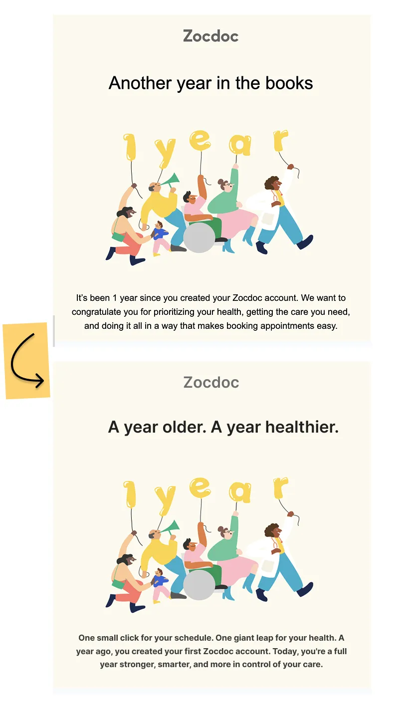 B2B copywriting example
