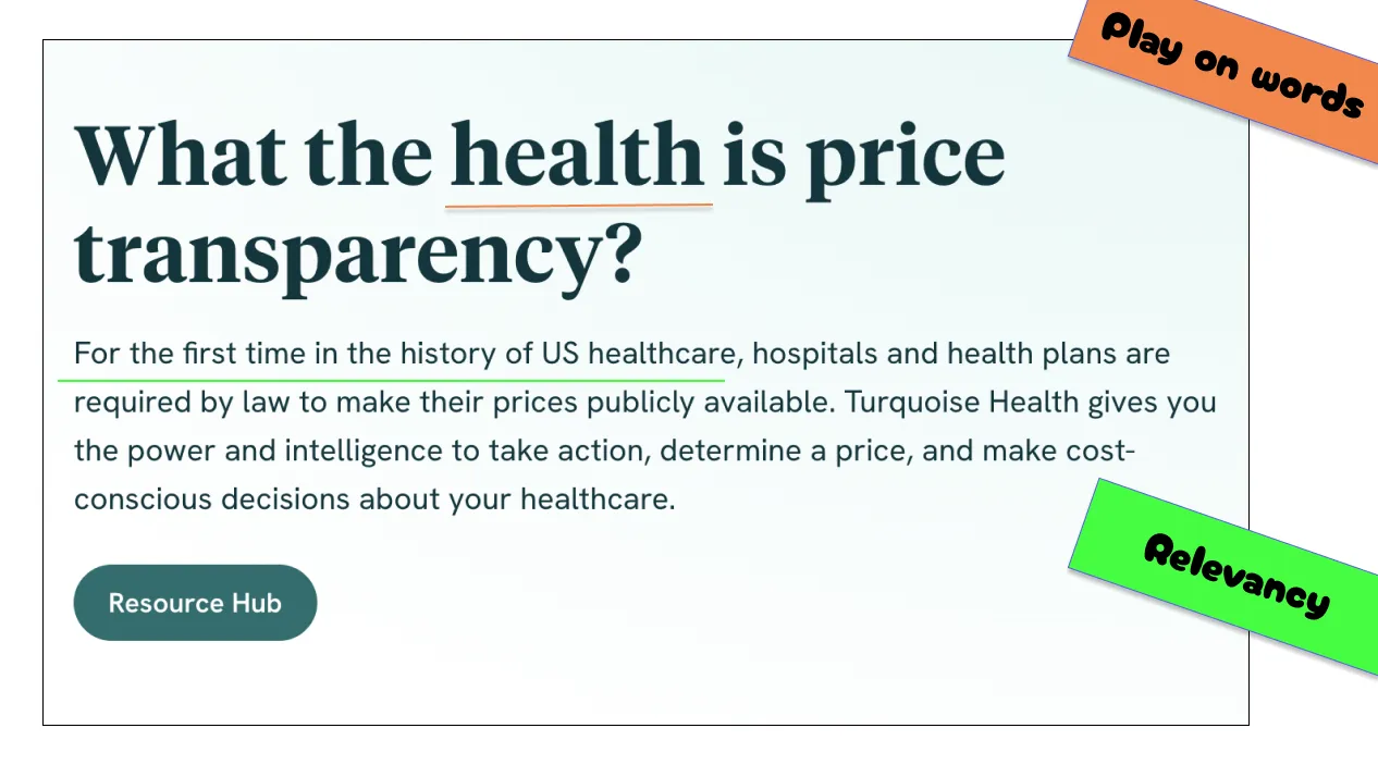 B2B copywriting example