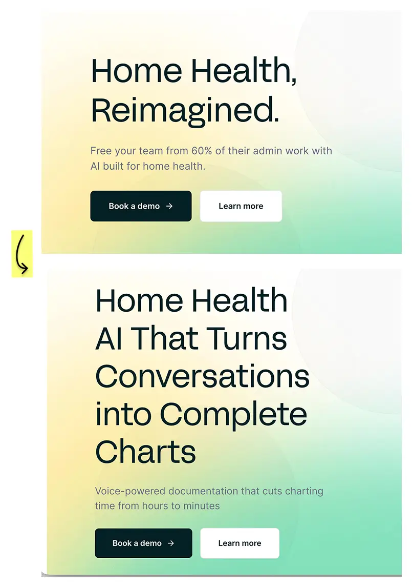 B2B copywriting example