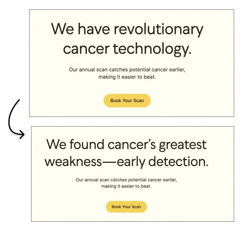 B2B copywriting example