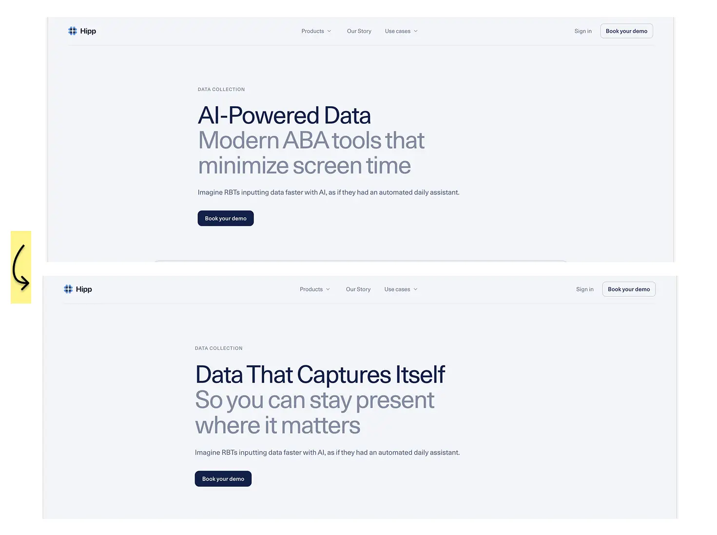 B2B copywriting example
