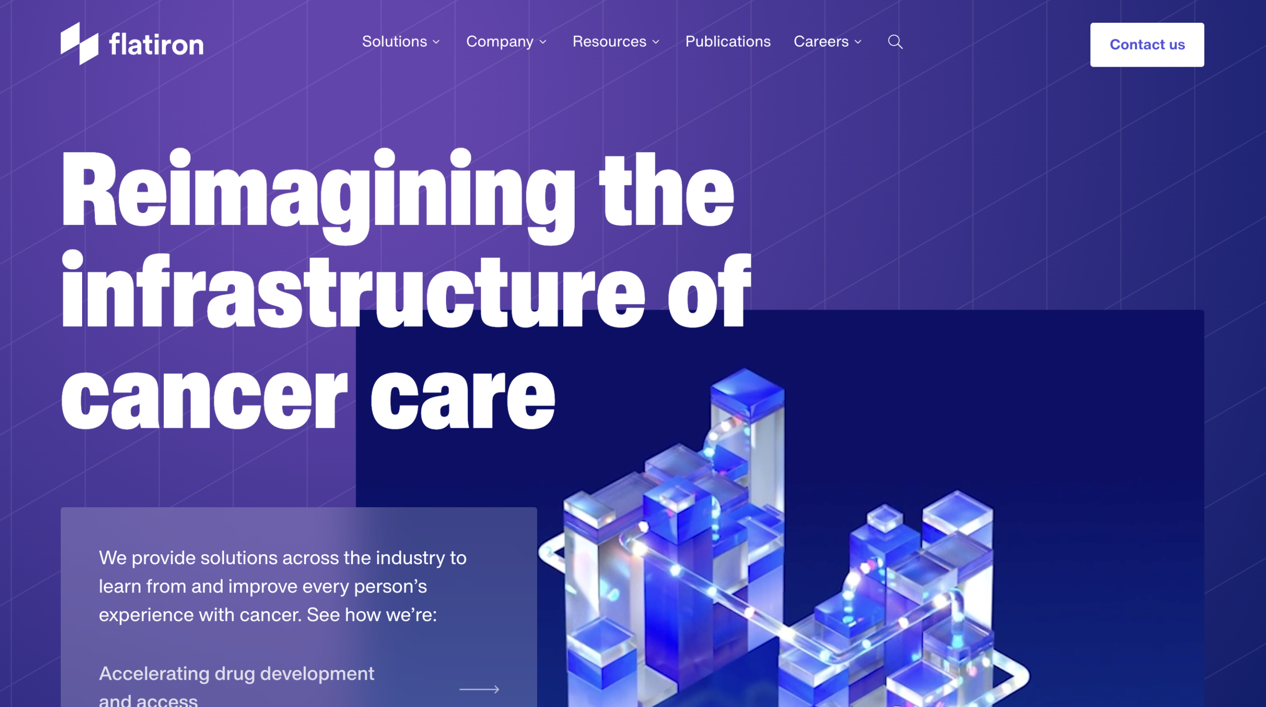 Flatiron Health homepage before rewrite