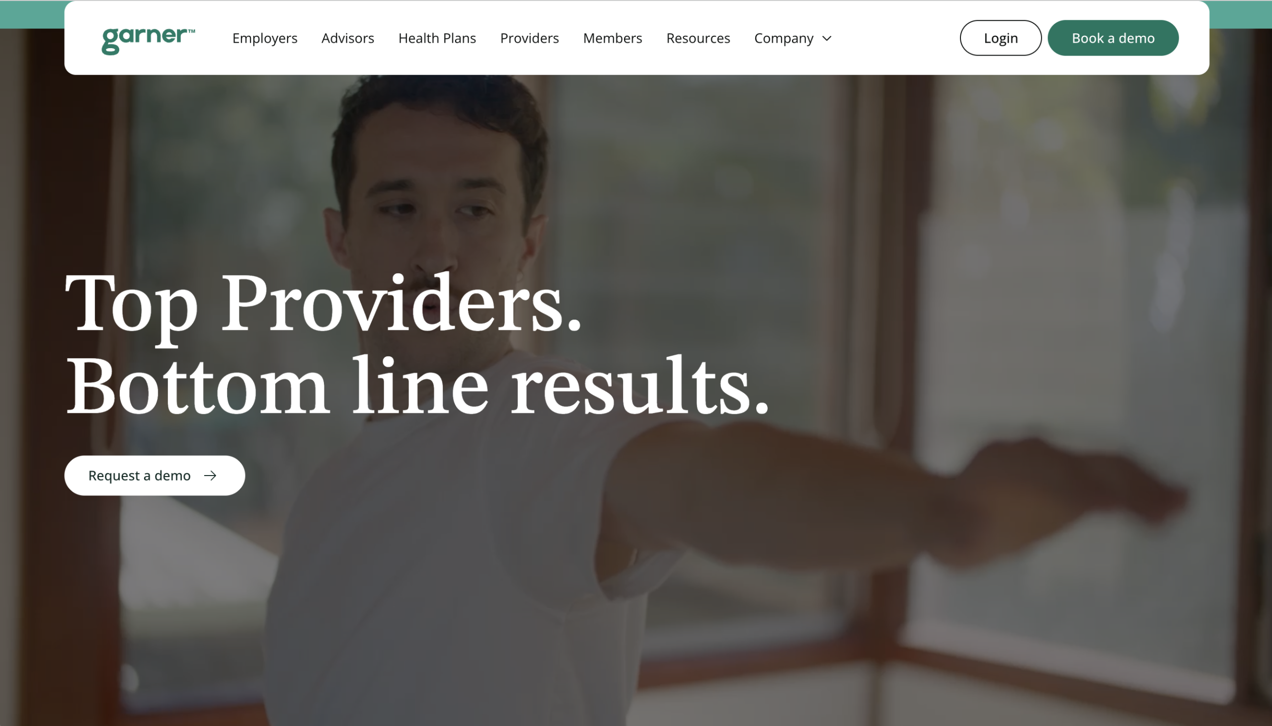 Garner Health homepage before rewrite